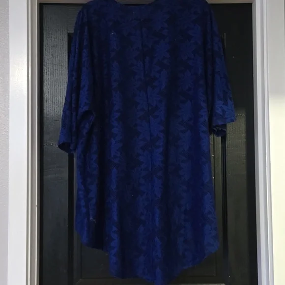 Lularoe Blue Floral Lace Kimono Size Medium - Picture 2 of 10